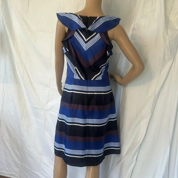 Banana Republic Elegant Striped Blue and Black Dress - Picture 4 of 8